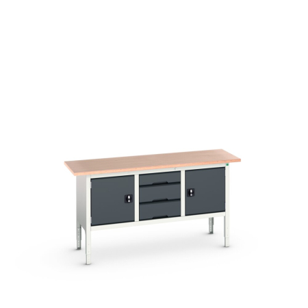 verso storage bench (multiplex) cupboard / 3 drawer / cupboard WxDxH: 1750x600x830-930mm