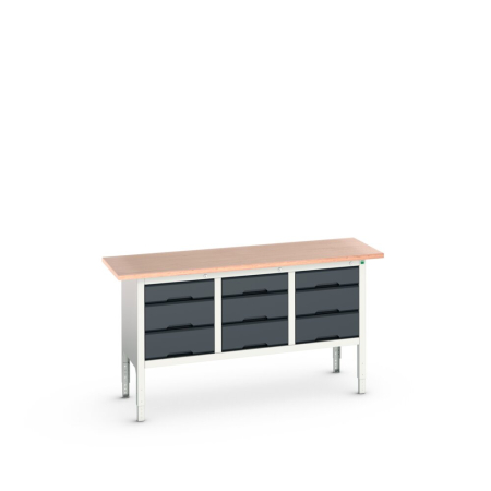 verso storage bench (multiplex) 3 drawer / 3 drawer / 3 drawer WxDxH: 1750x600x830-930mm