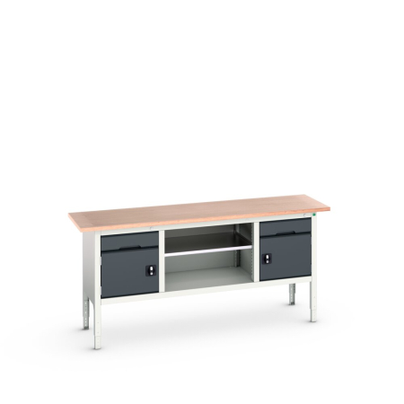 verso storage bench (multiplex) 1 drawer-door / open / 1 drawer-door WxDxH: 2000x600x830-930mm