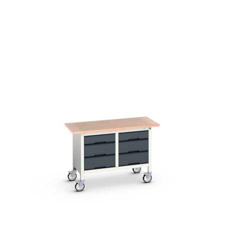 verso mobile storage bench (multiplex) 3 drawer / 3 drawer WxDxH: 1250x600x830mm