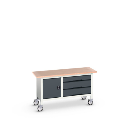verso mobile storage bench (multiplex) cupboard / 3 drawer WxDxH: 1500x600x830mm