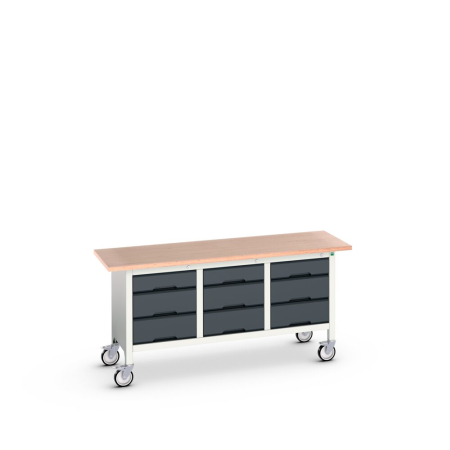 verso mobile storage bench (multiplex) 3 drawer / 3 drawer / 3 drawer WxDxH: 1750x600x830mm