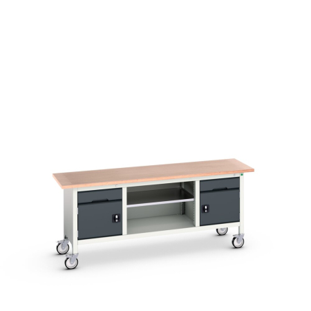 verso mobile storage bench (multiplex) 1 drawer-door / open / 1 drawer-door WxDxH: 2000x600x830mm
