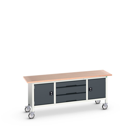 verso mobile storage bench (multiplex) cupboard / 3 drawer / cupboard WxDxH: 2000x600x830mm
