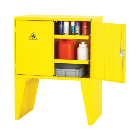 verso haz substance cupboard leg set WxDxH: 1050x550x535mm - RAL 1023